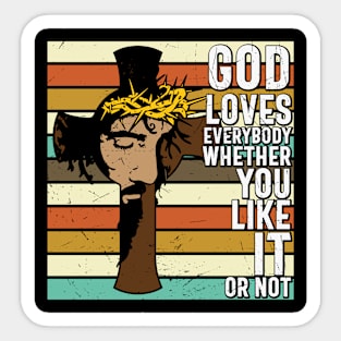 God Loves Everybody, Christian, Love Sticker